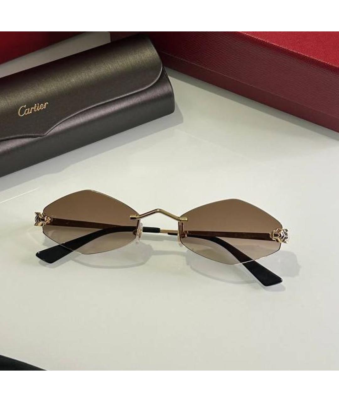 CARTIER Металлические солнцезащитные очки, фото 2