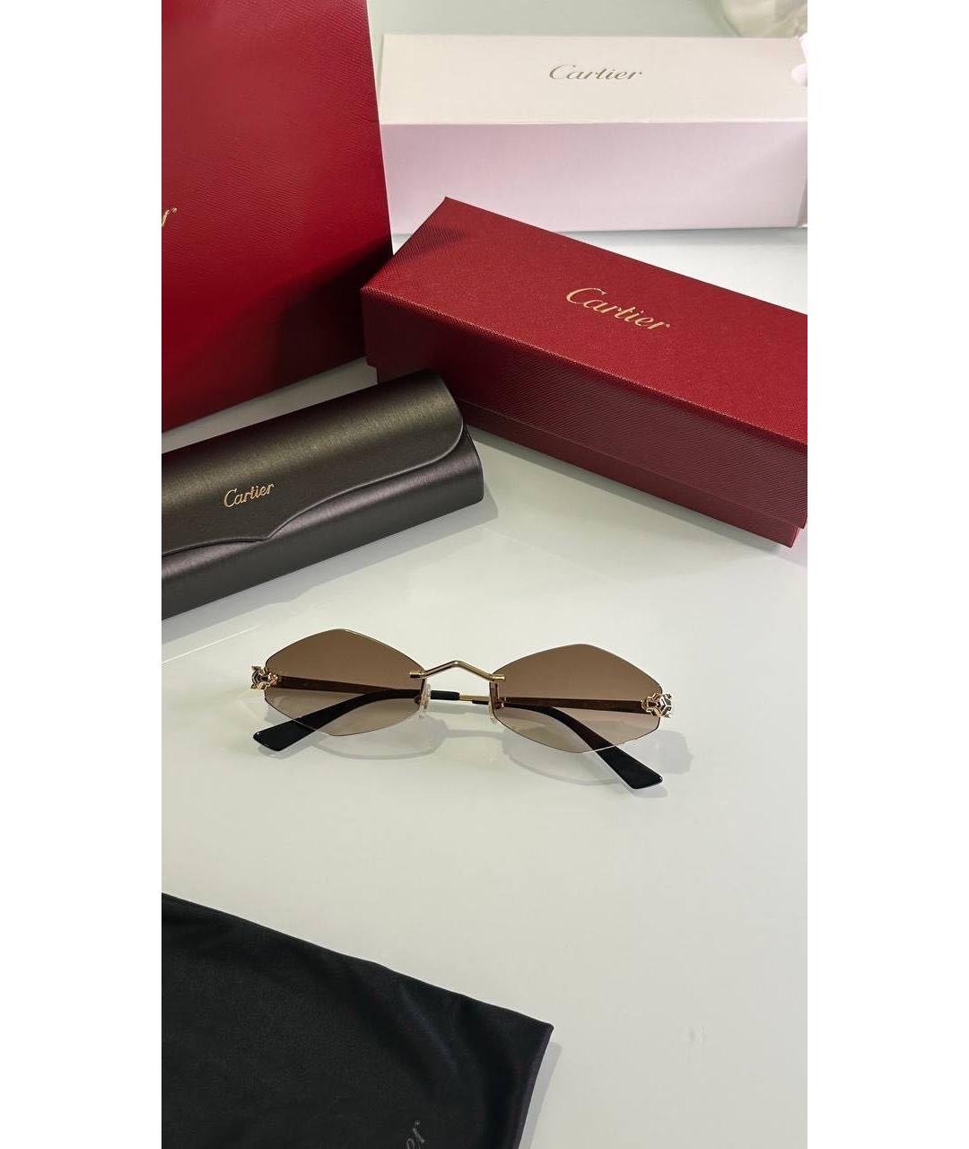 CARTIER Металлические солнцезащитные очки, фото 5