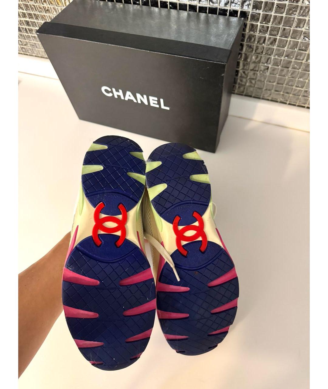 CHANEL Мульти кожаные кроссовки, фото 4