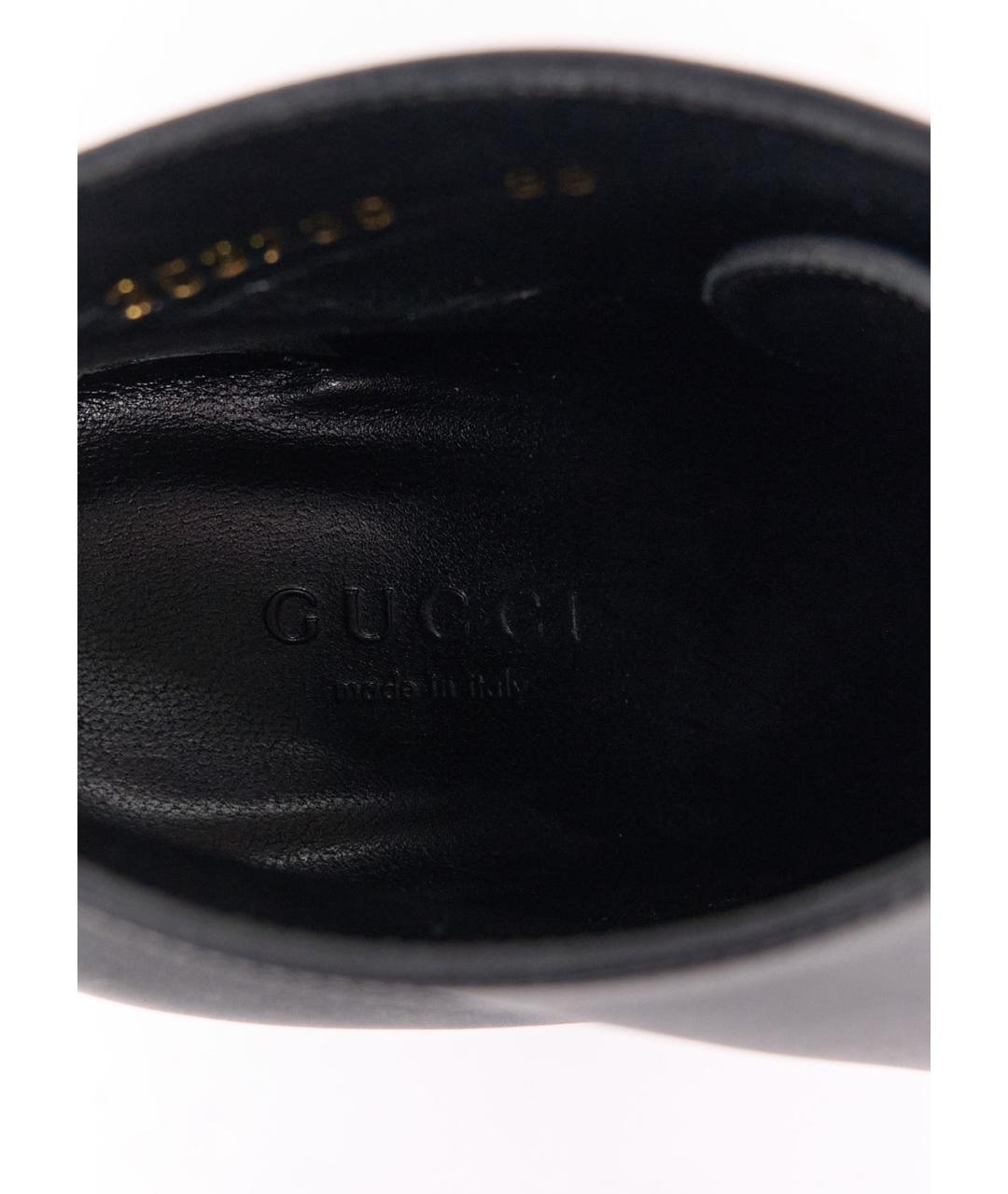 GUCCI Черные кожаные ботильоны, фото 5