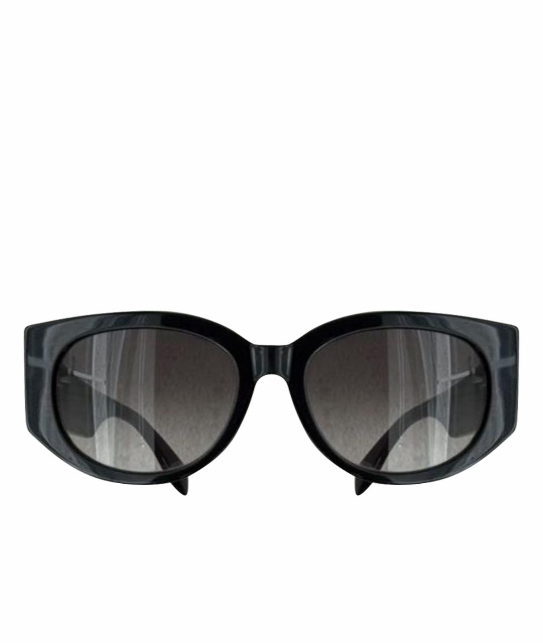 ALEXANDER MCQUEEN Черные пластиковые солнцезащитные очки, фото 1