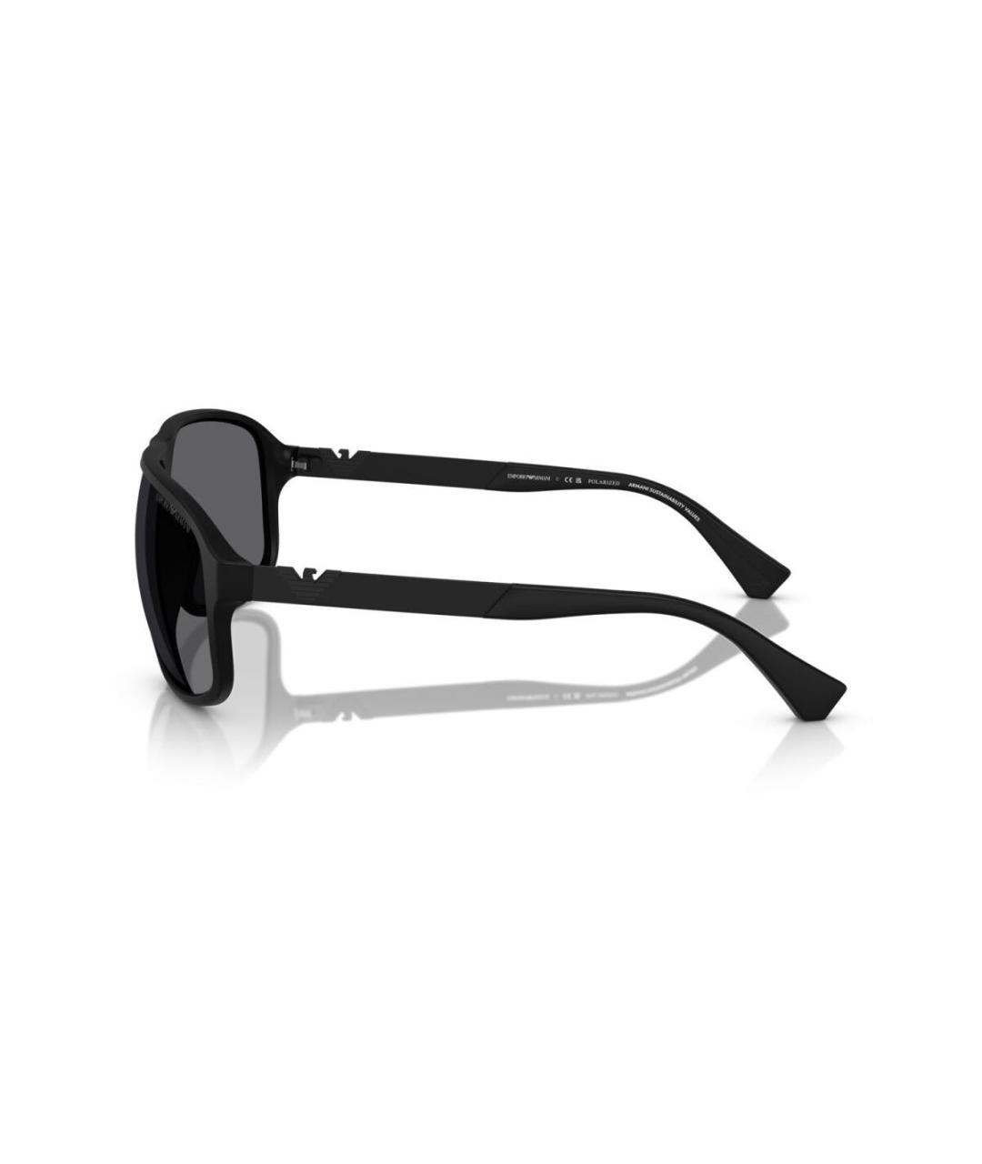 EMPORIO ARMANI Черные пластиковые солнцезащитные очки, фото 2