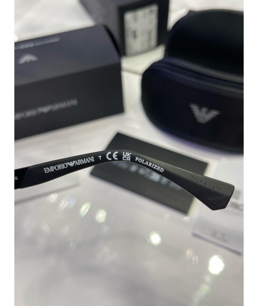 EMPORIO ARMANI Черные пластиковые солнцезащитные очки, фото 7