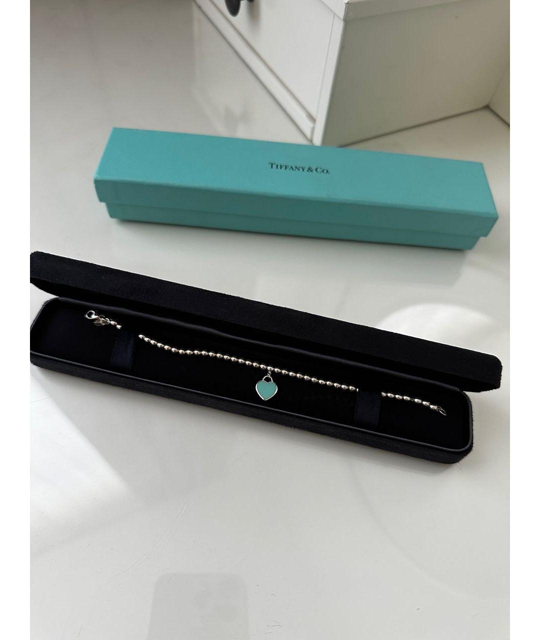 TIFFANY&CO Бирюзовый серебряный браслет, фото 3