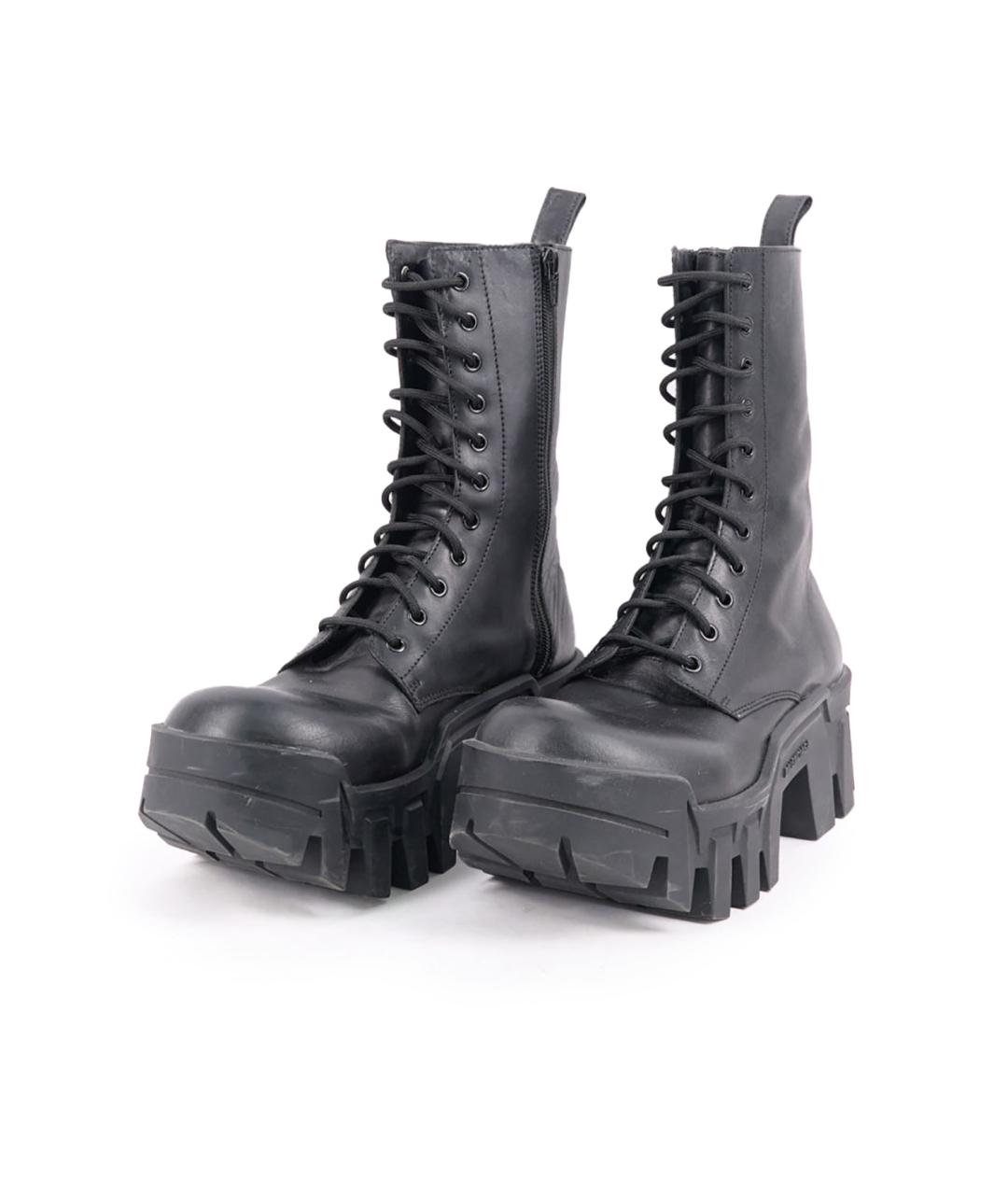 BALENCIAGA Черные кожаные ботинки, фото 2