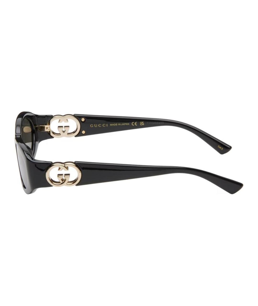 GUCCI Черные пластиковые солнцезащитные очки, фото 2