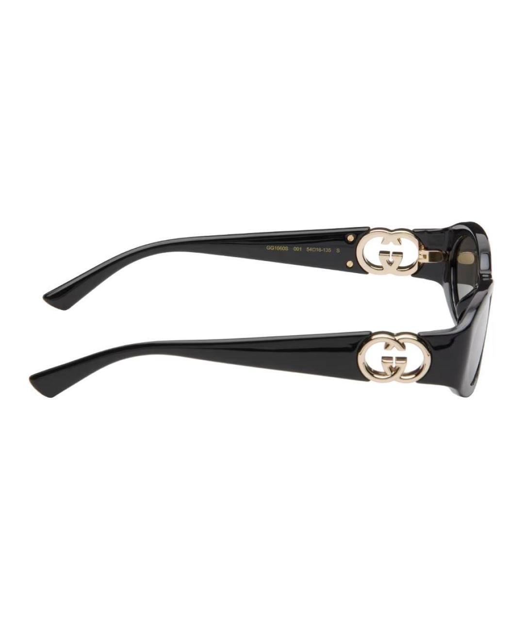 GUCCI Черные пластиковые солнцезащитные очки, фото 3