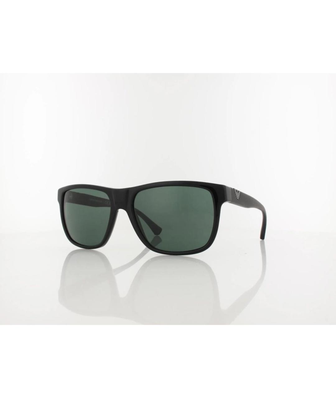 EMPORIO ARMANI Черные пластиковые солнцезащитные очки, фото 8