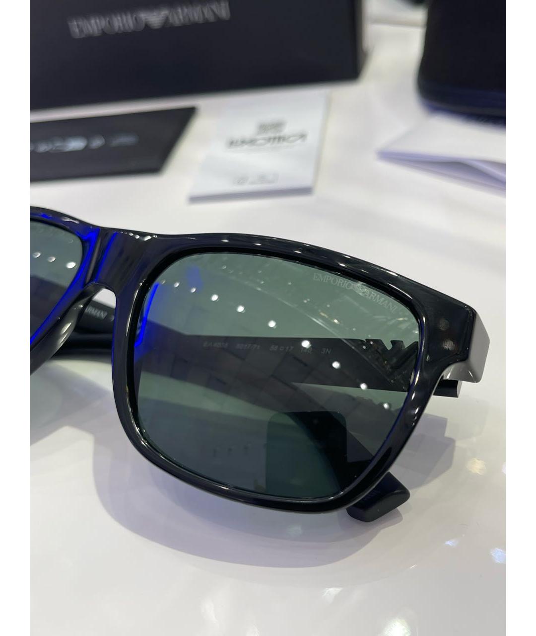 EMPORIO ARMANI Черные пластиковые солнцезащитные очки, фото 5