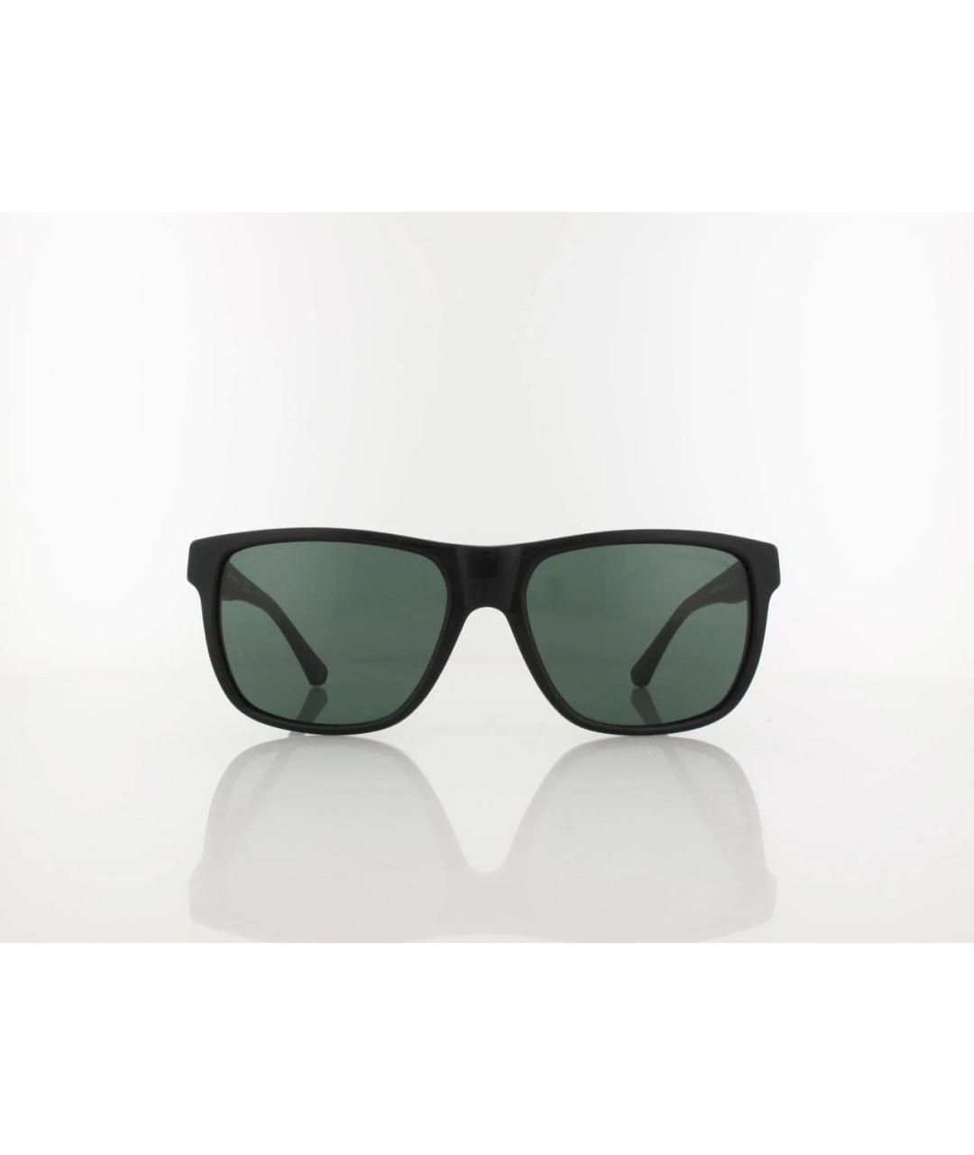 EMPORIO ARMANI Черные пластиковые солнцезащитные очки, фото 2