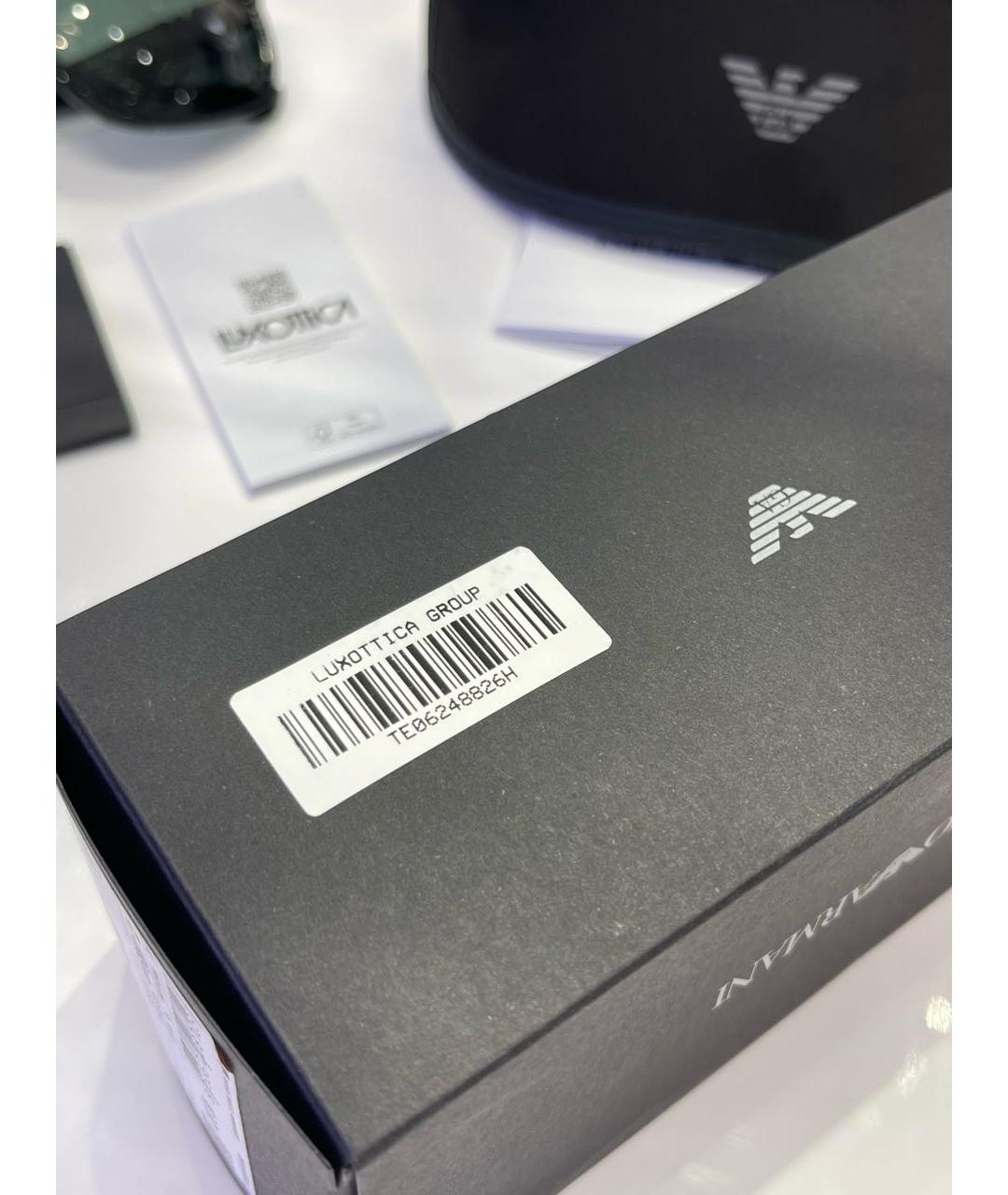 EMPORIO ARMANI Черные пластиковые солнцезащитные очки, фото 6