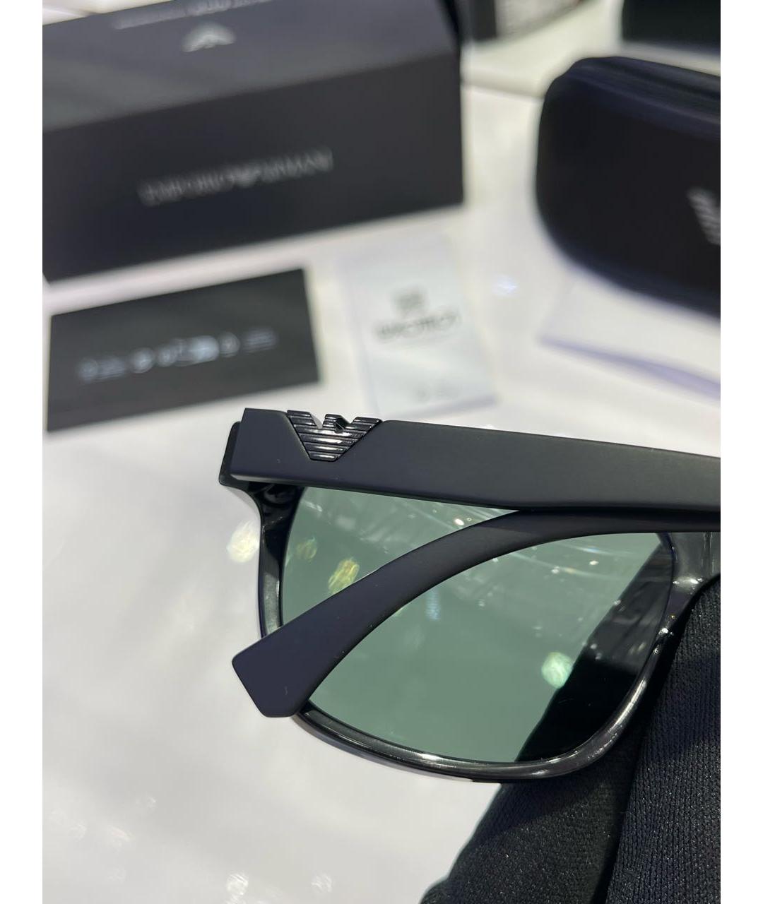 EMPORIO ARMANI Черные пластиковые солнцезащитные очки, фото 7