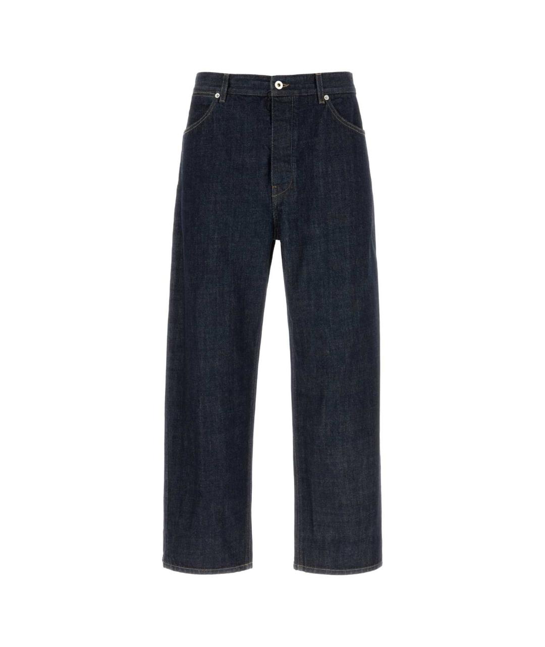 JIL SANDER Синие хлопковые повседневные брюки, фото 1