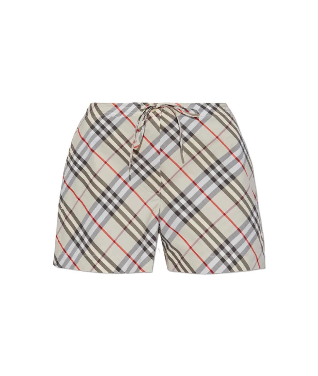 BURBERRY Бежевые хлопковые шорты, фото 1