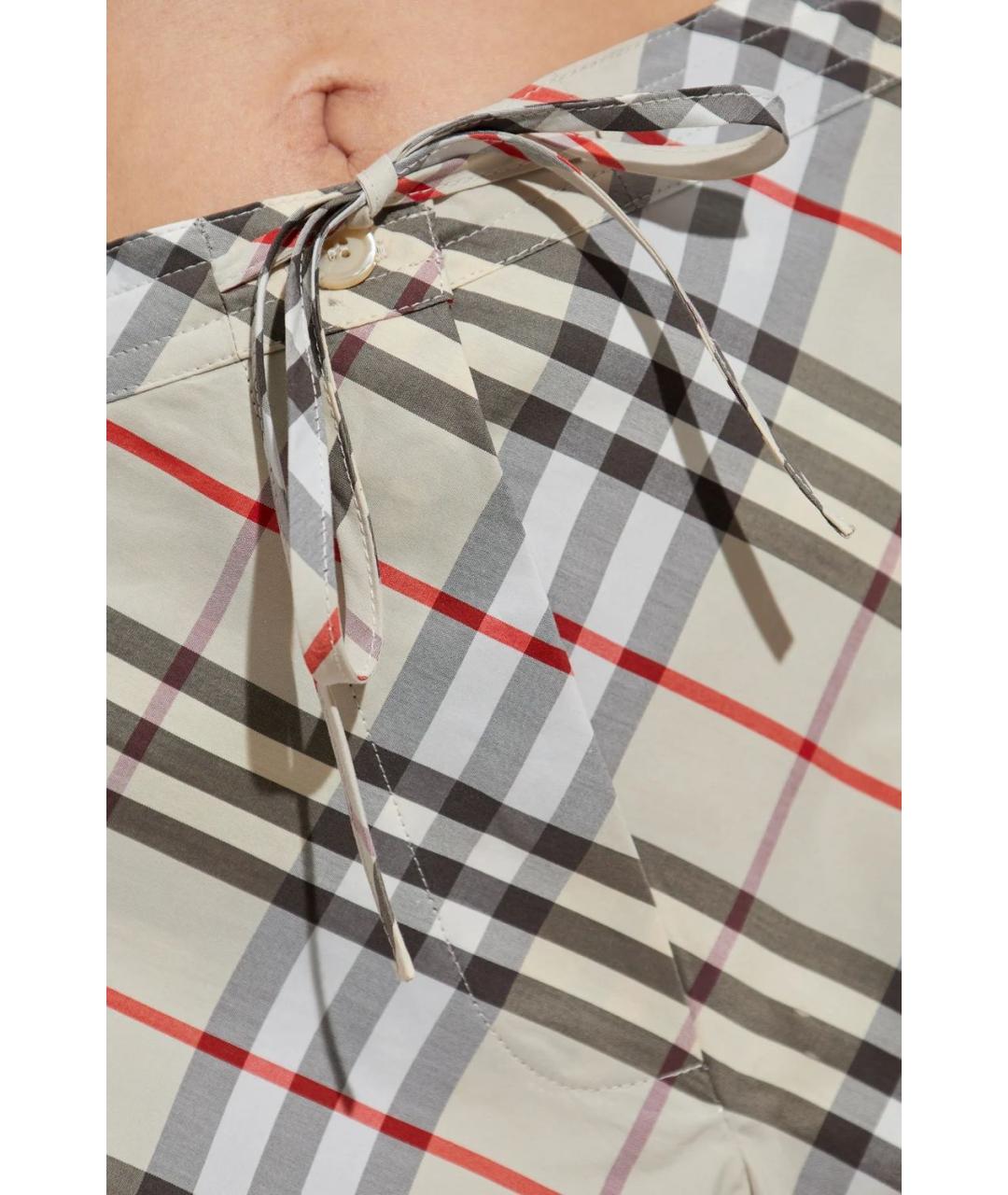 BURBERRY Бежевые хлопковые шорты, фото 4