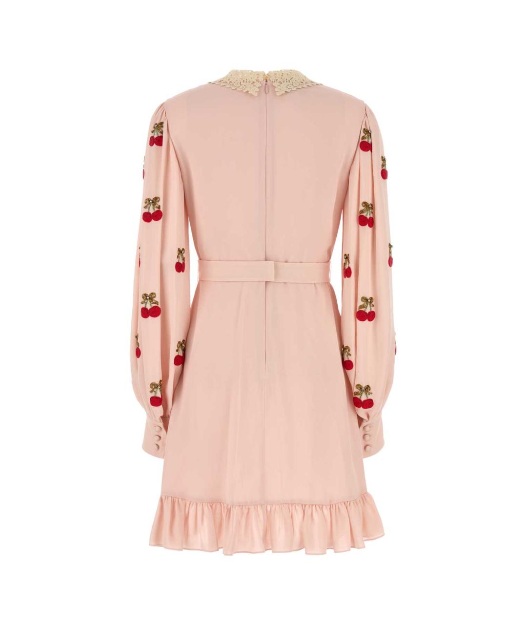 VALENTINO Розовое шелковое повседневное платье, фото 2