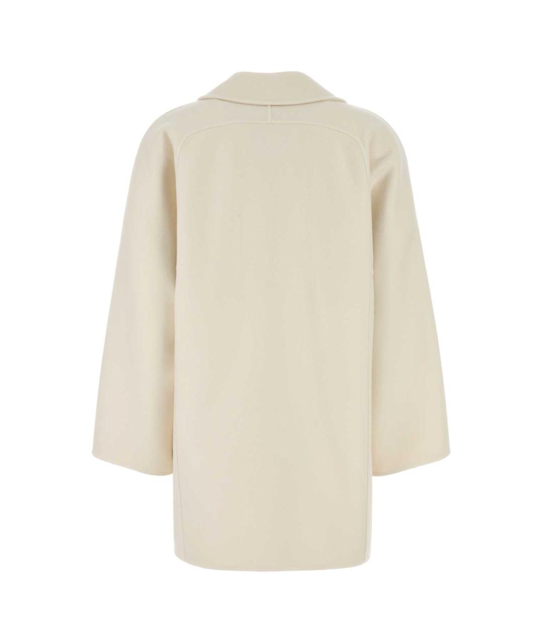 MAX MARA Белое шерстяное пальто, фото 2