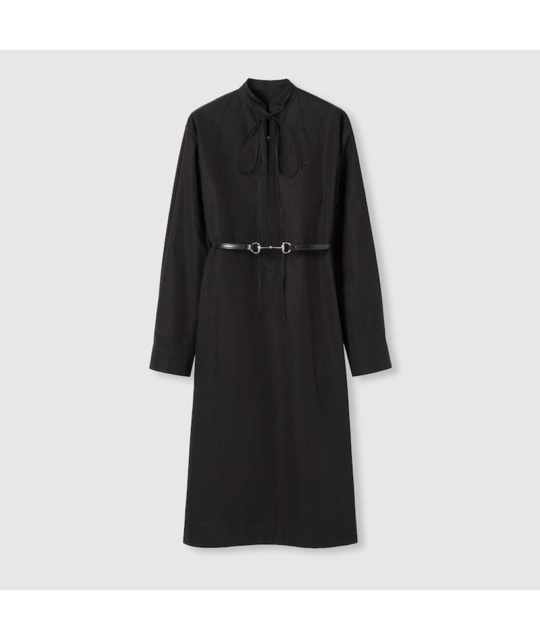 GUCCI Черное хлопковое повседневное платье, фото 6