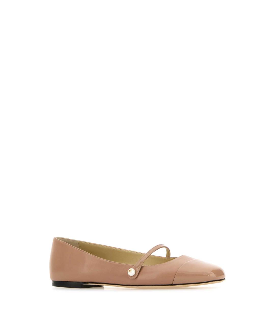 JIMMY CHOO Розовые кожаные балетки, фото 2