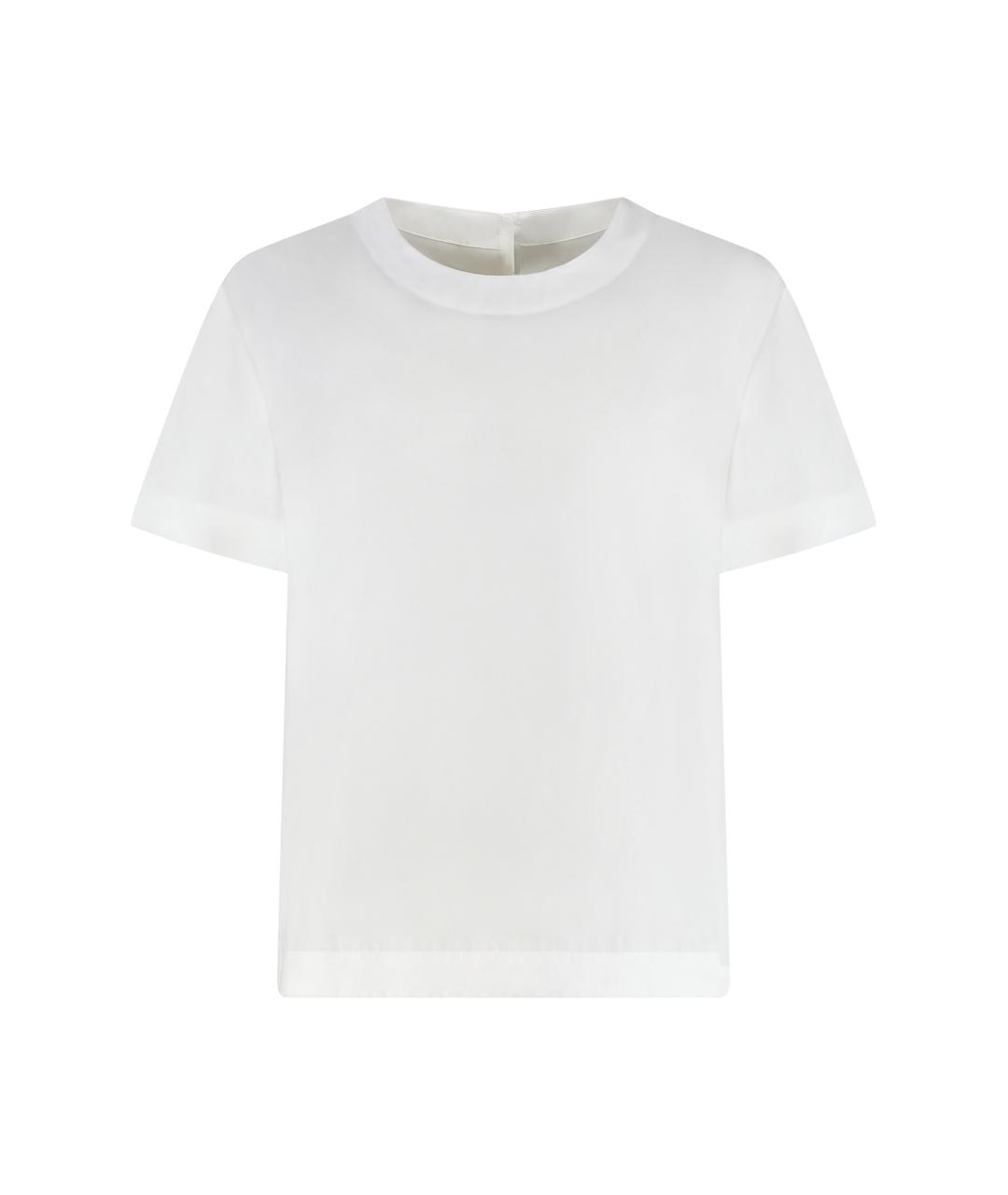 'S MAX MARA Белая хлопковая футболка, фото 1
