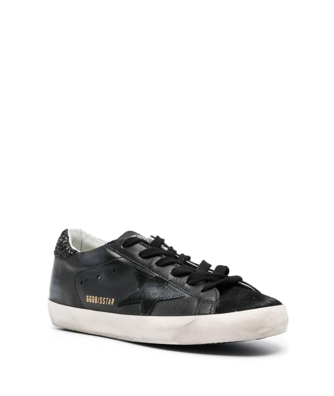 GOLDEN GOOSE DELUXE BRAND Черные кожаные кеды, фото 4
