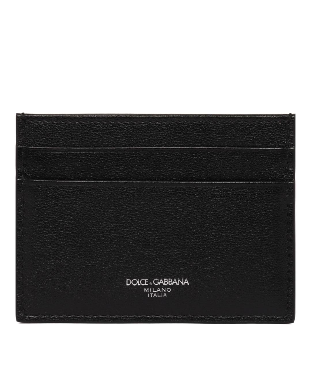 DOLCE&GABBANA Черный кожаный кардхолдер, фото 1