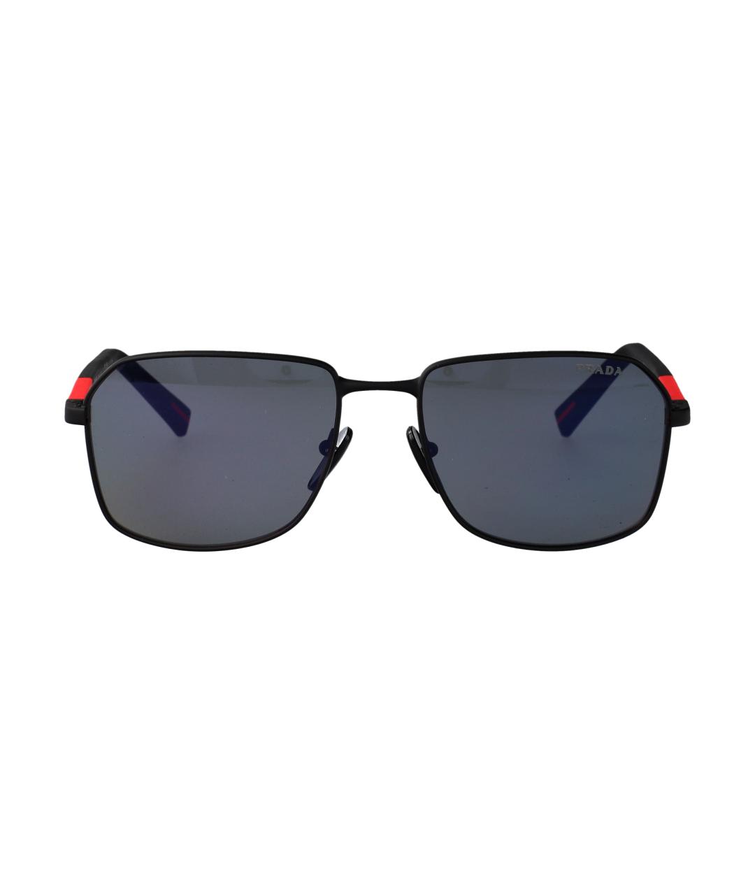 PRADA Черные металлические солнцезащитные очки, фото 2