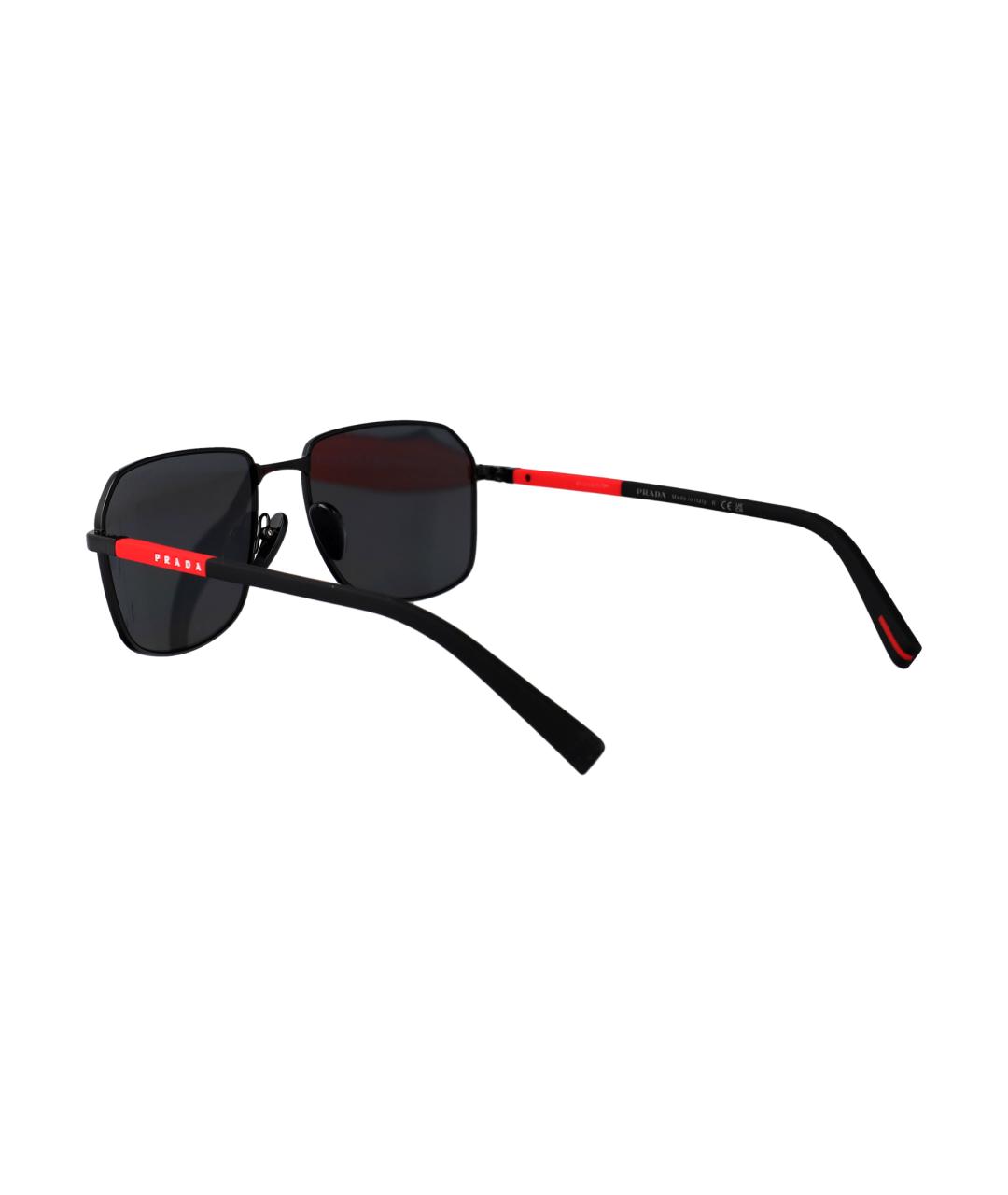 PRADA Черные металлические солнцезащитные очки, фото 4