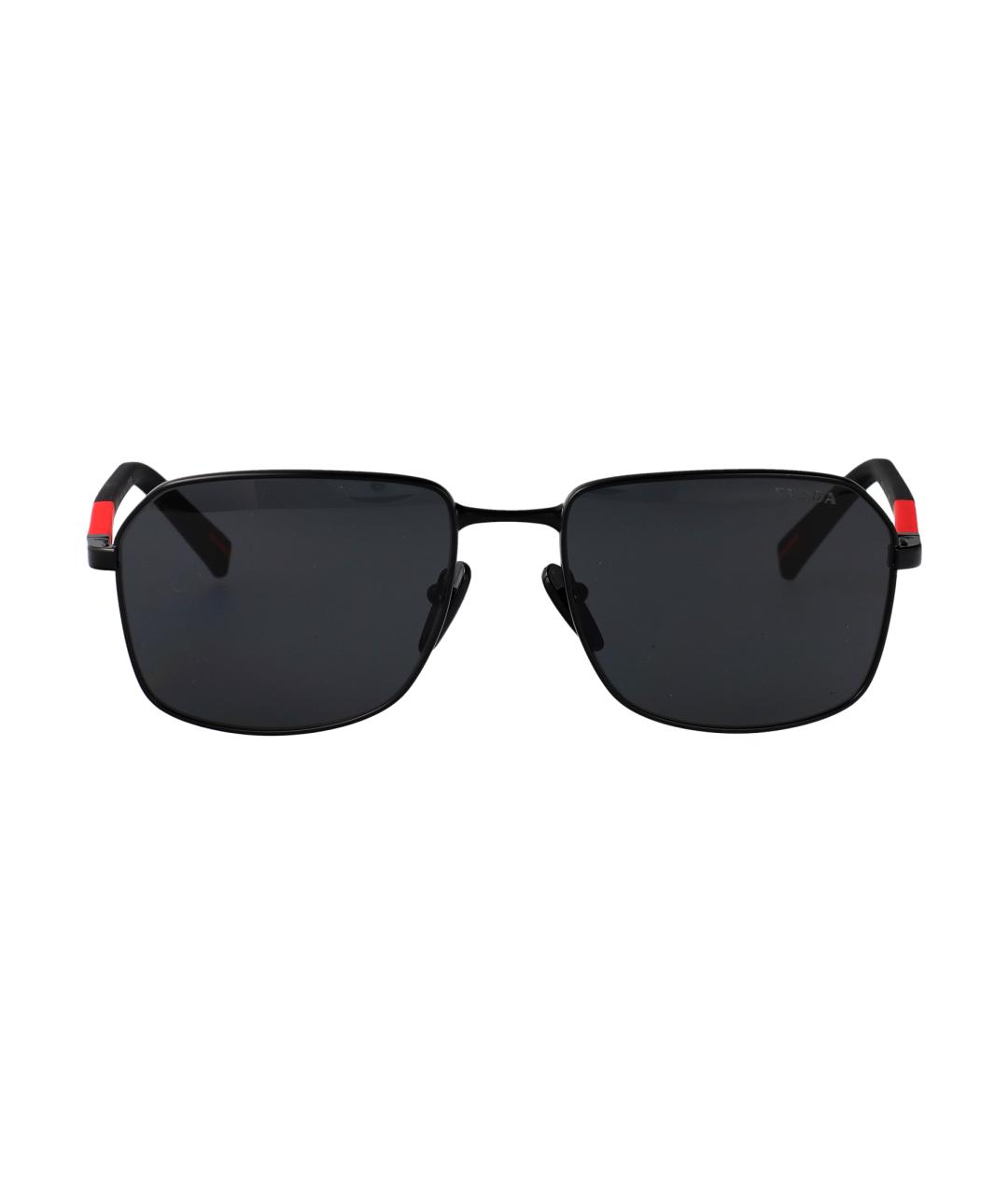 PRADA Черные металлические солнцезащитные очки, фото 2