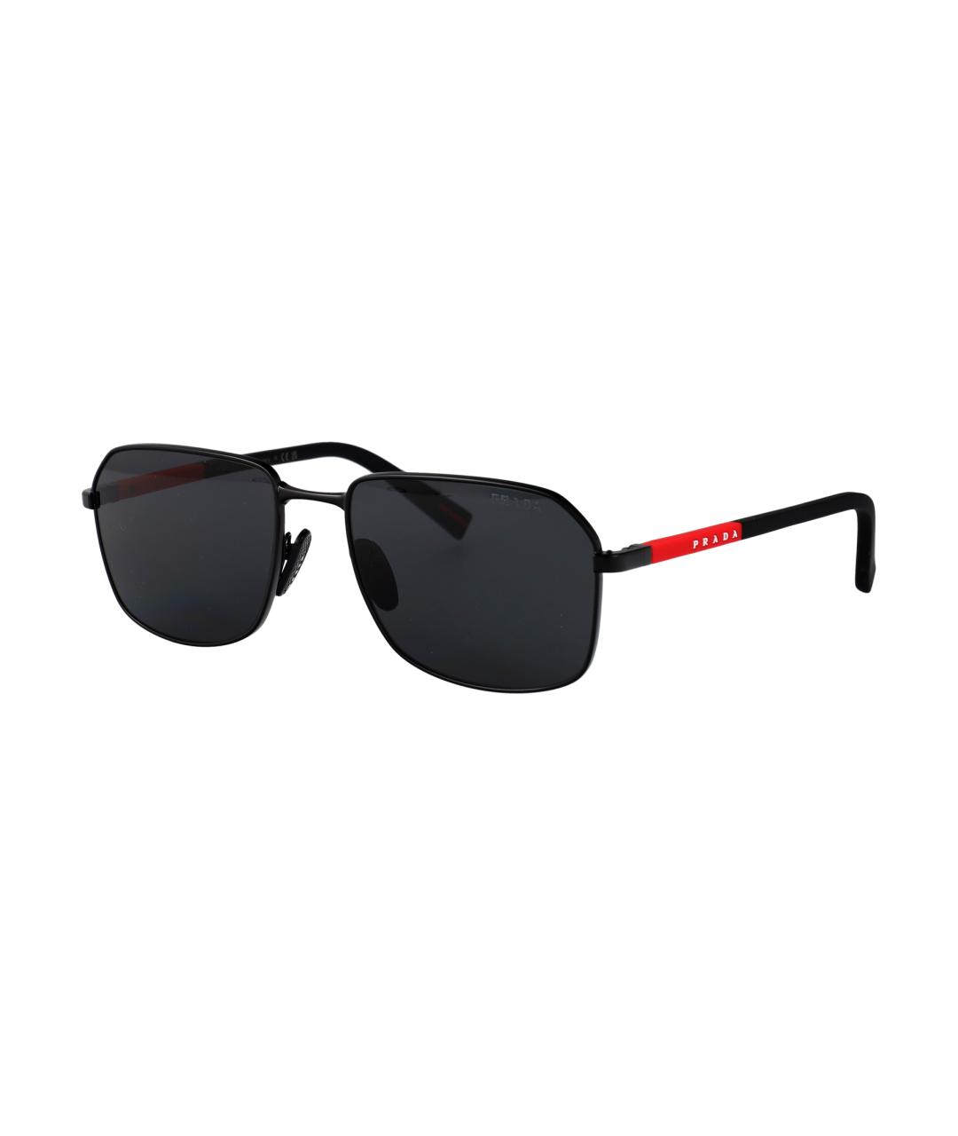 PRADA Черные металлические солнцезащитные очки, фото 1