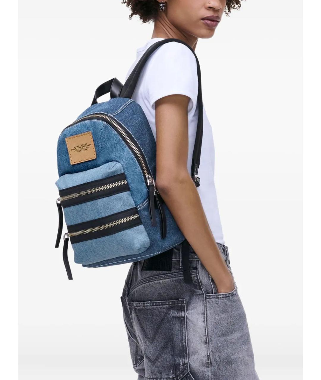 MARC JACOBS Синий хлопковый рюкзак, фото 2