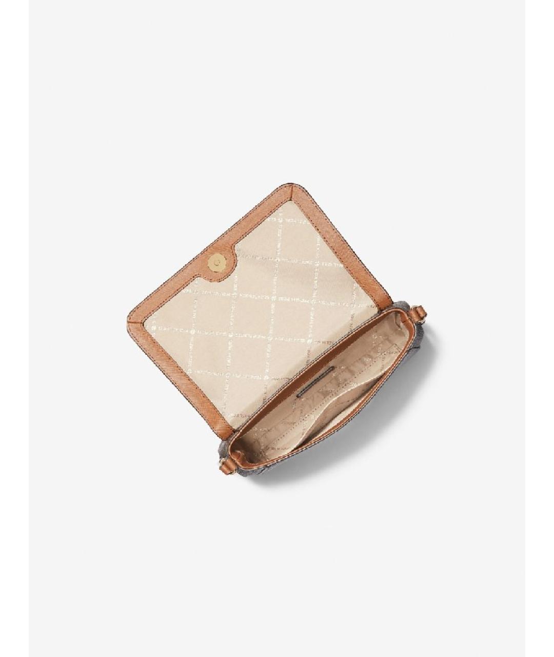 MICHAEL KORS Коричневая сумка через плечо из искусственной кожи, фото 4