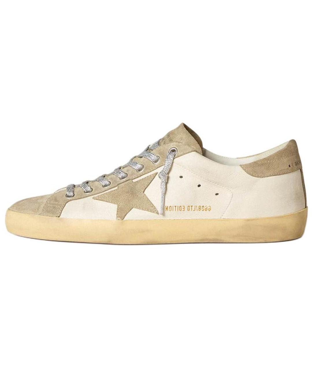 GOLDEN GOOSE DELUXE BRAND Бежевые низкие кроссовки / кеды, фото 2
