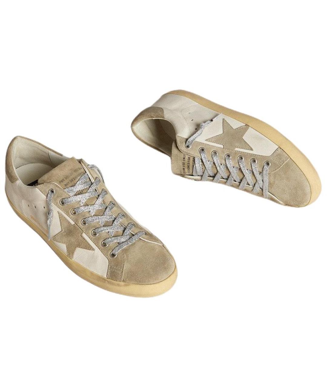 GOLDEN GOOSE DELUXE BRAND Бежевые низкие кроссовки / кеды, фото 3