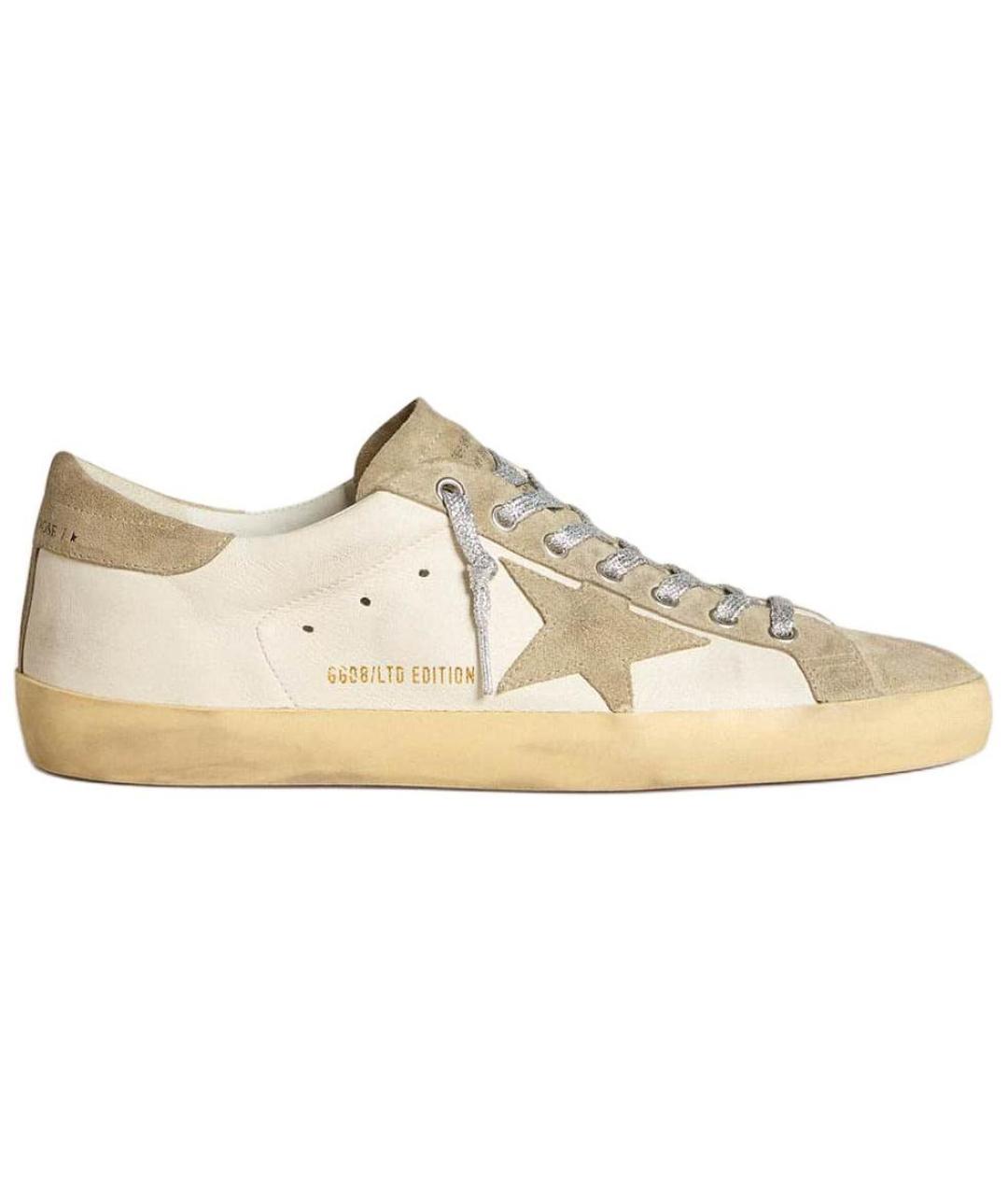 GOLDEN GOOSE DELUXE BRAND Бежевые низкие кроссовки / кеды, фото 1