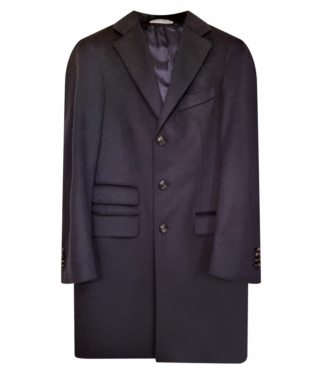 SARTORE Темно-синее кашемировое пальто, фото 1