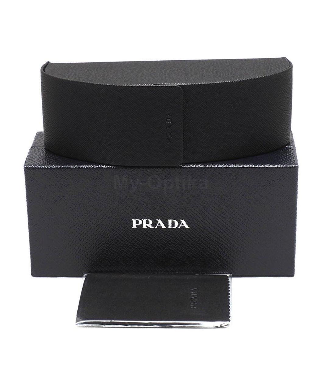 PRADA Золотые металлические солнцезащитные очки, фото 3