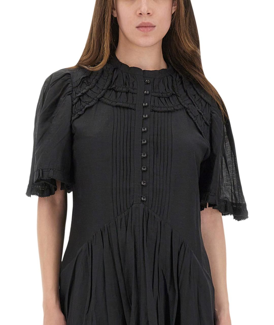 ISABEL MARANT Черное хлопковое повседневное платье, фото 4