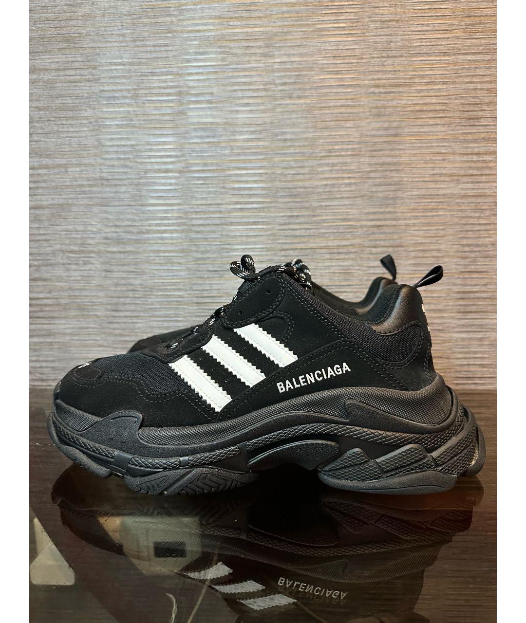 BALENCIAGA Черные низкие кроссовки / кеды, фото 3
