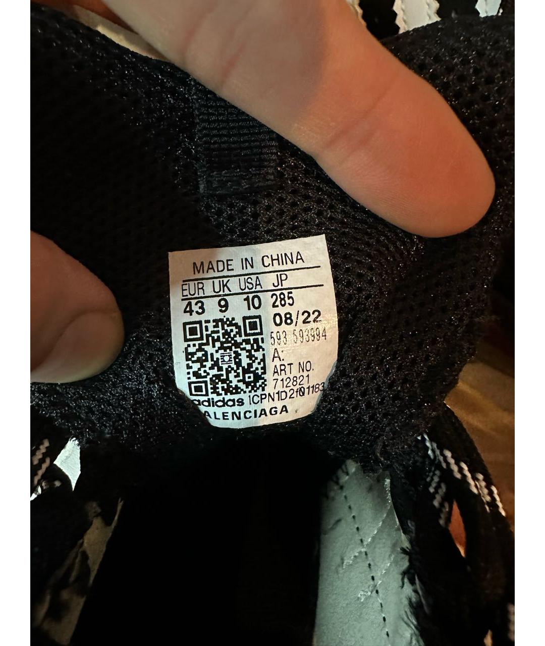 BALENCIAGA Черные низкие кроссовки / кеды, фото 4