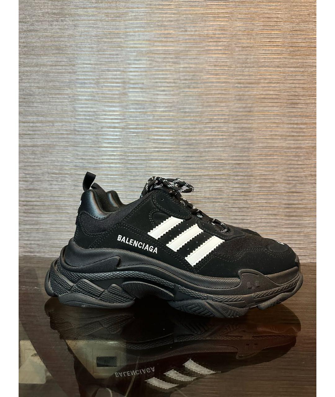 BALENCIAGA Черные низкие кроссовки / кеды, фото 5