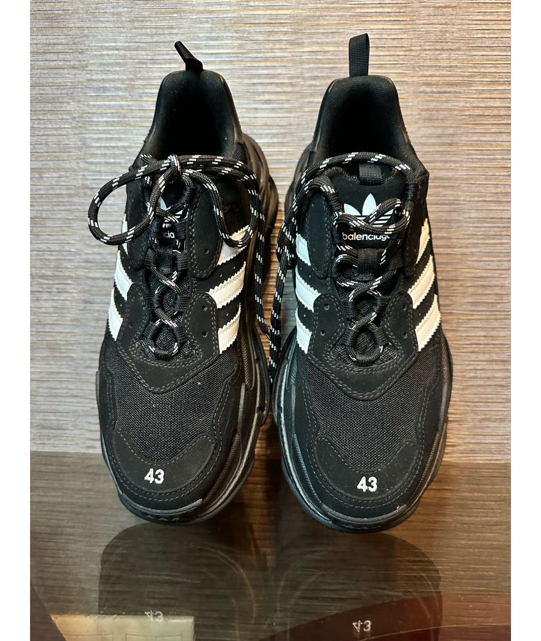 BALENCIAGA Черные низкие кроссовки / кеды, фото 2