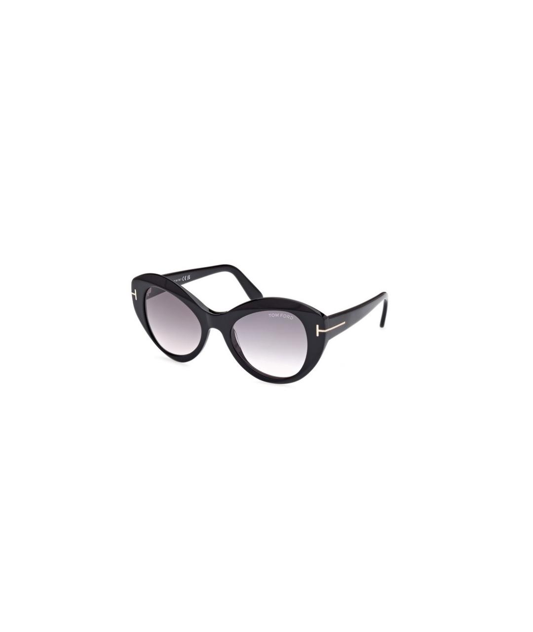 TOM FORD Черные пластиковые солнцезащитные очки, фото 1