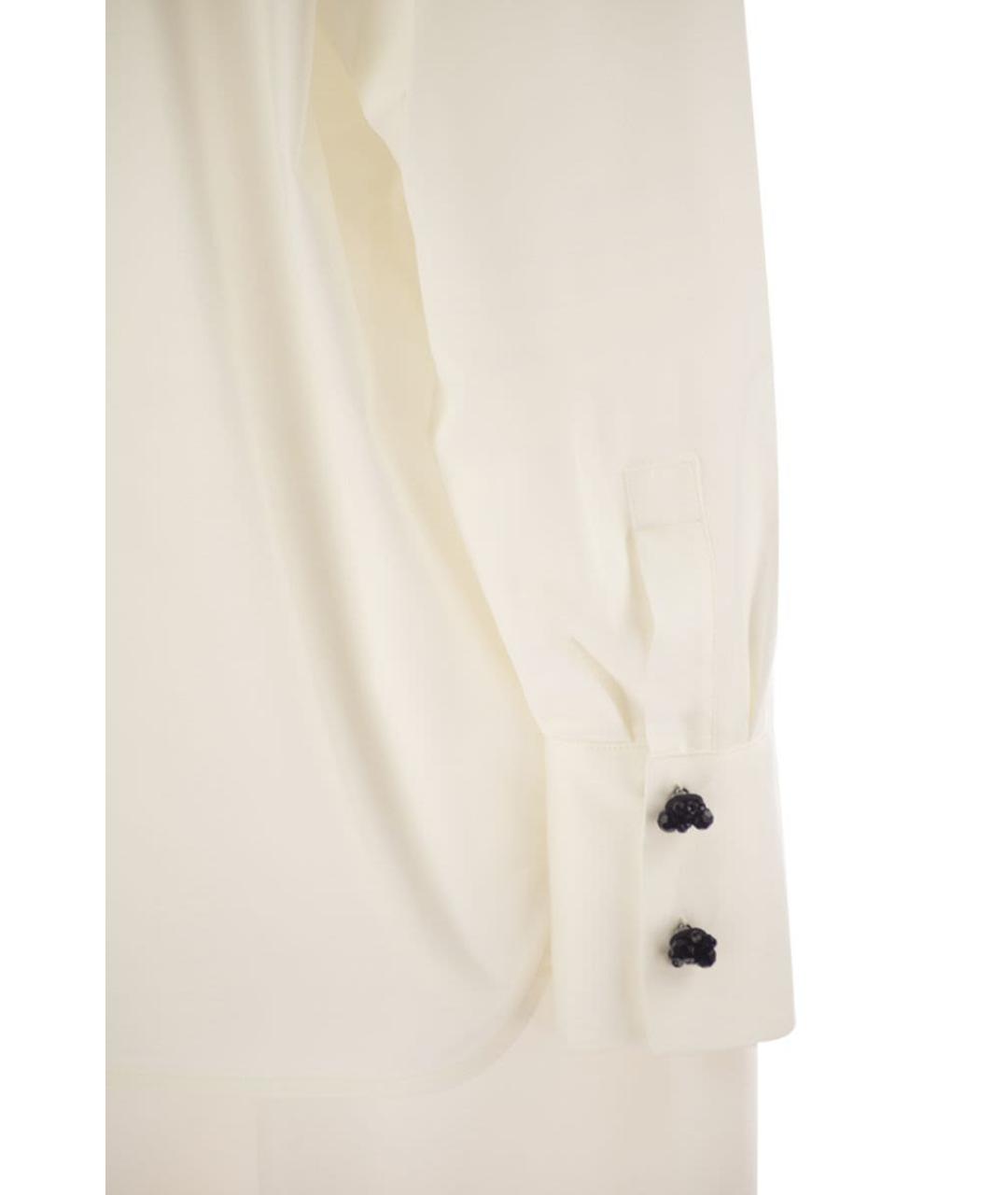 MAX MARA STUDIO Бежевая хлопковая рубашка, фото 4