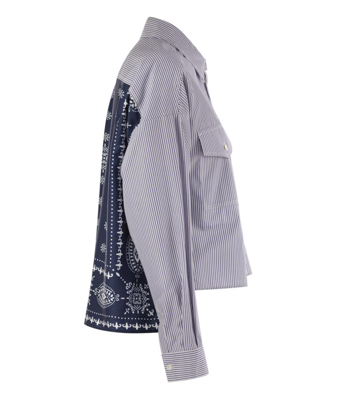 WEEKEND MAX MARA Синяя хлопковая рубашка, фото 3