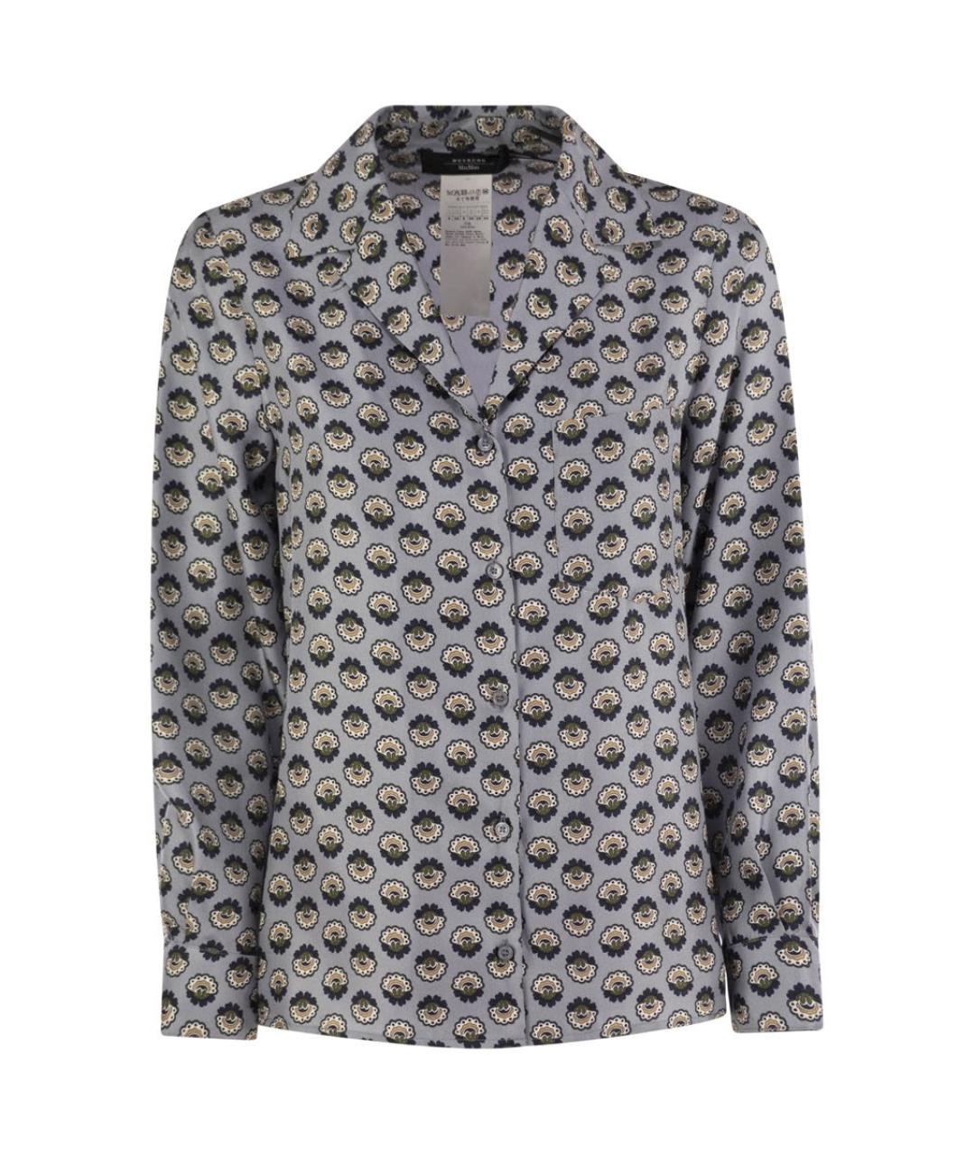 WEEKEND MAX MARA Мульти шелковая рубашка, фото 1