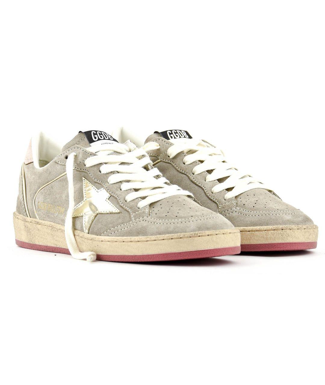 GOLDEN GOOSE DELUXE BRAND Бежевые кожаные кеды, фото 2