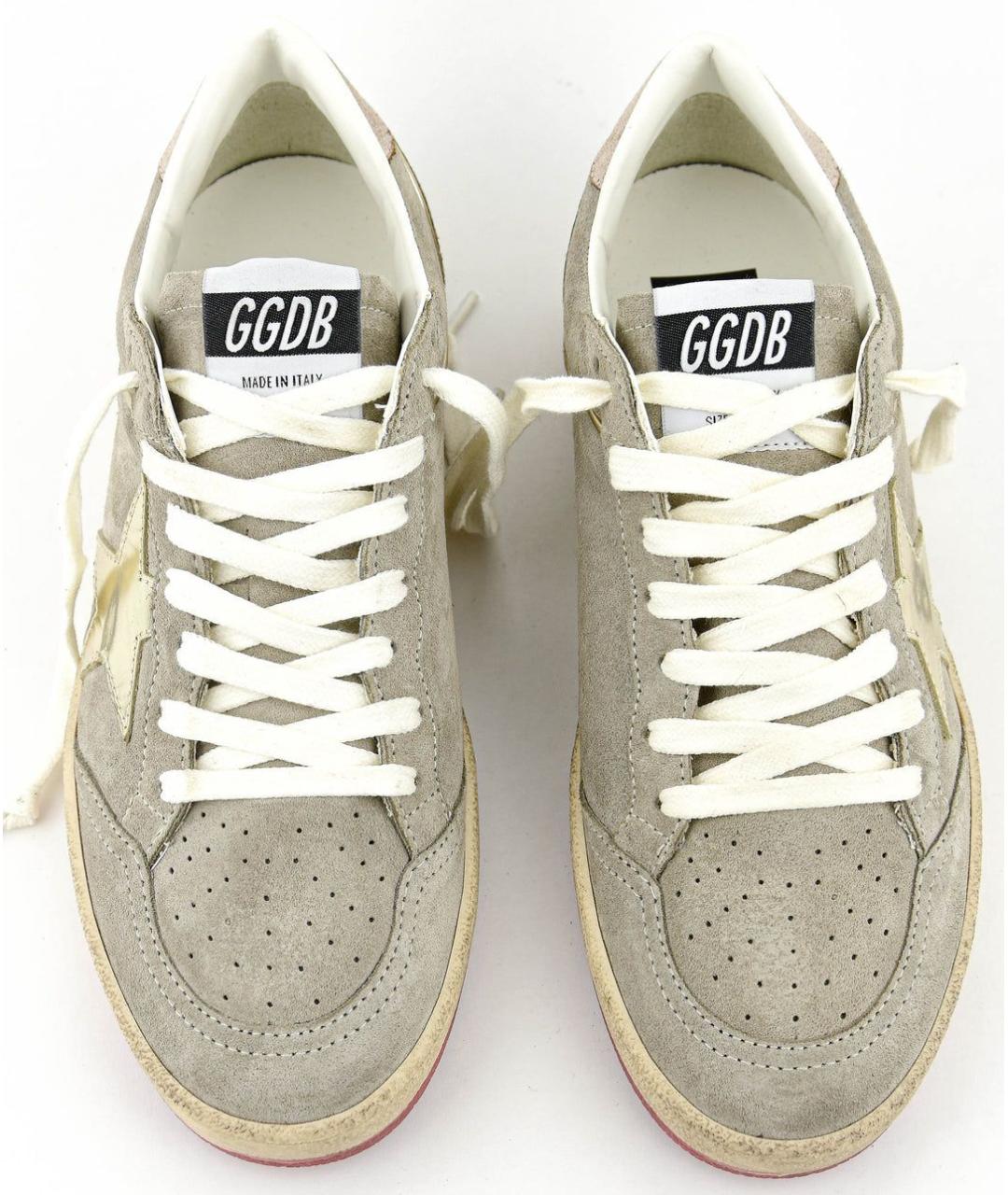 GOLDEN GOOSE DELUXE BRAND Бежевые кожаные кеды, фото 3