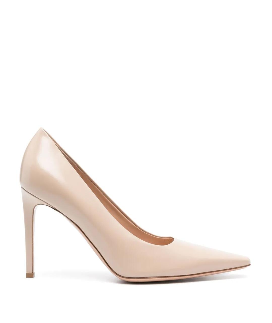 GIANVITO ROSSI Бежевые кожаные туфли, фото 1