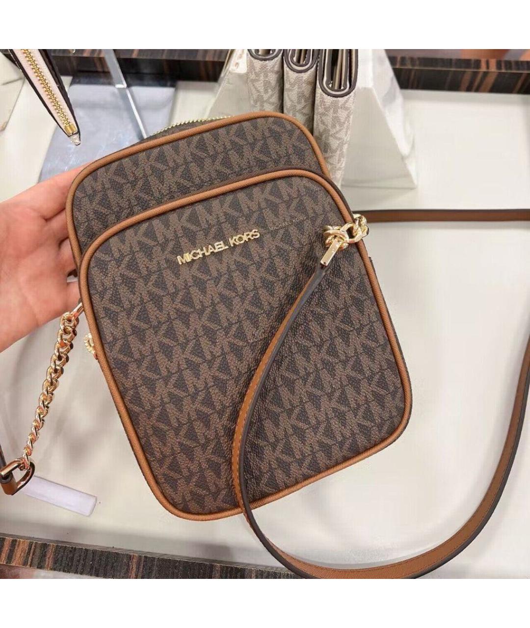 MICHAEL KORS Коричневая сумка через плечо, фото 8
